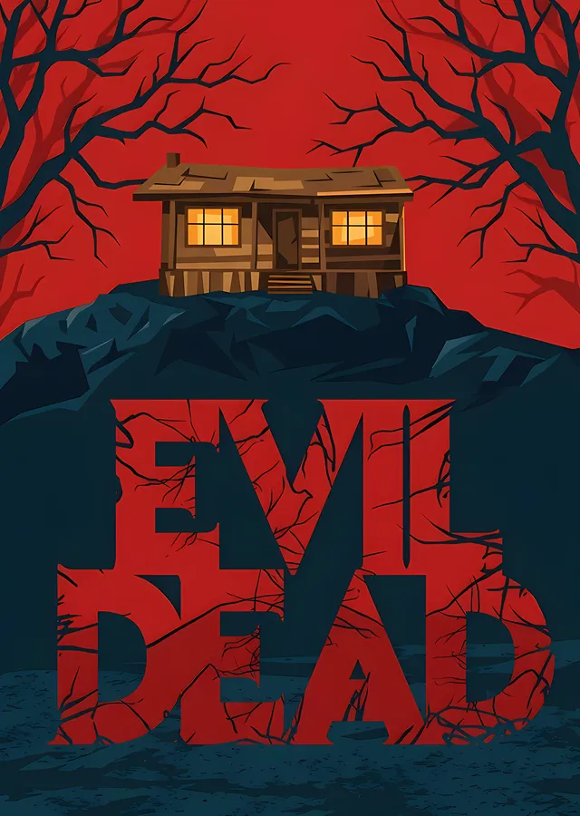 Evil Dead - Kızıl Gökyüzünde Kulübe metal tablo