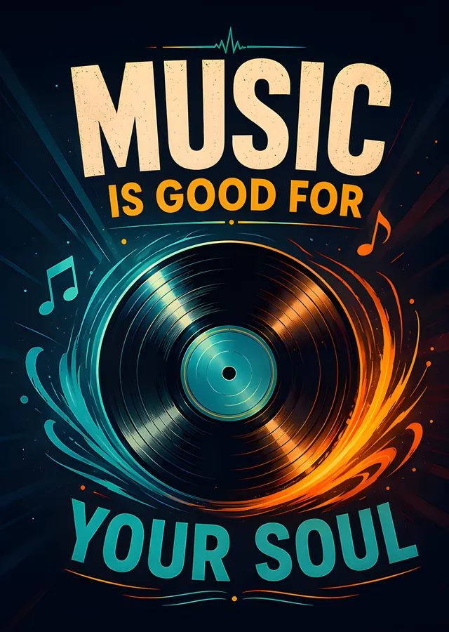 Music Is Good For Your Soul metal tablo