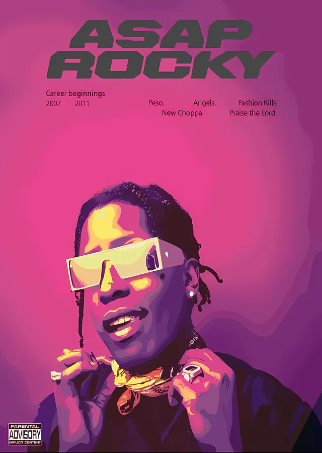 ASAP Rocky - Pembe Zeminde Künye metal tablo