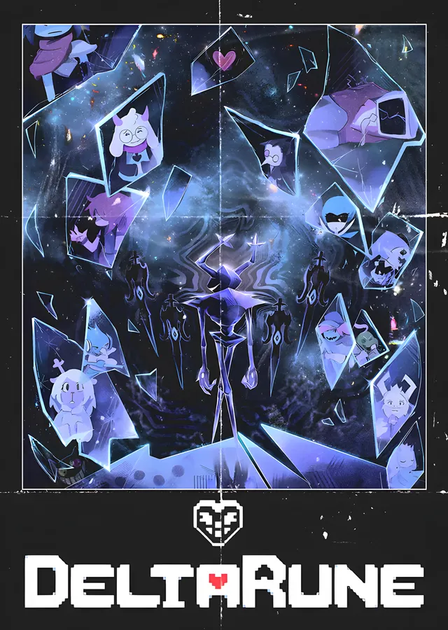 Deltarune - Kırık Cam Galaksisi metal tablo