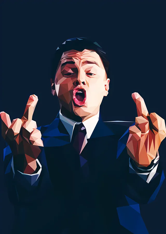 Jordan Belfort - Pop Art metal tablo
