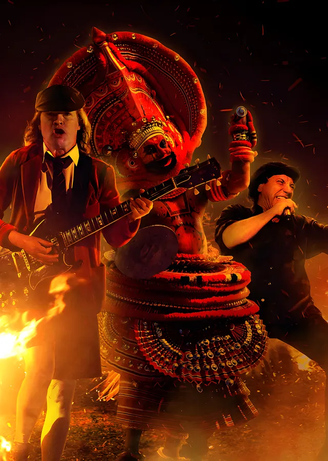 AC/DC - Ateşli Sahne Karesi metal tablo