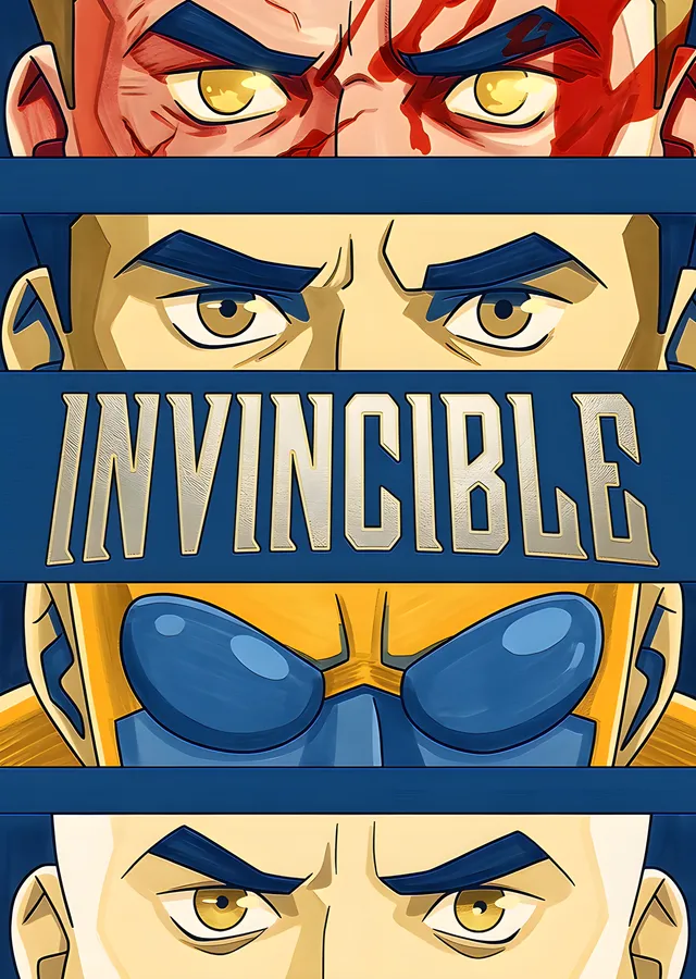 Invincible - Karakter Gözleri Şeridi metal tablo