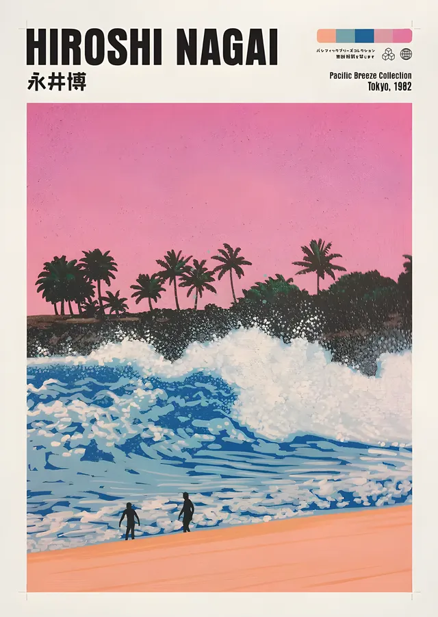 Hiroshi Nagai - Pacific Breeze metal tablo