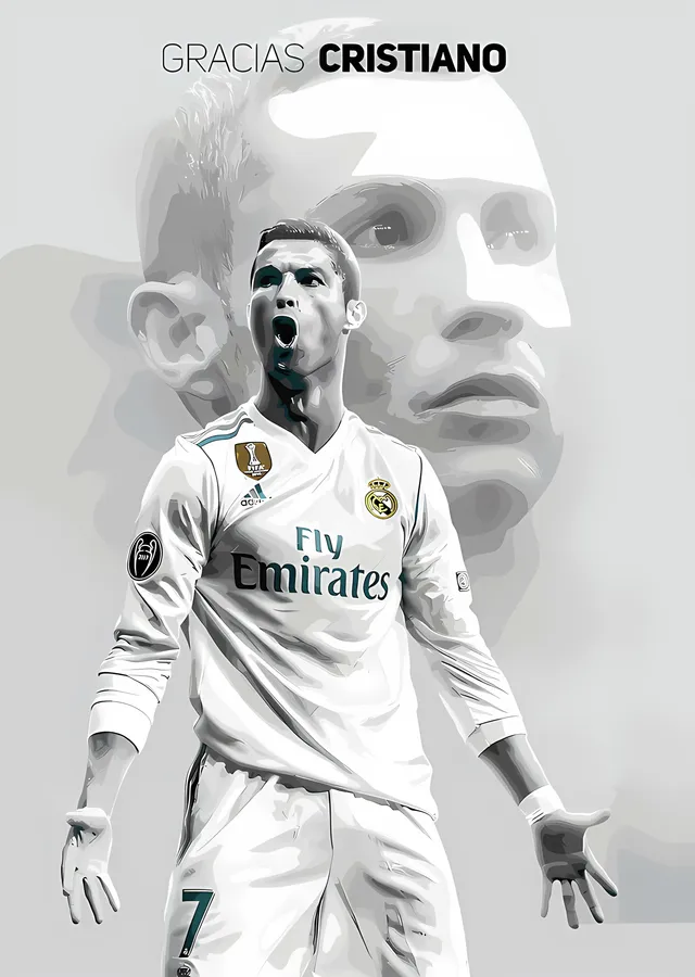Cristiano Ronaldo - Gracias Cristiano metal tablo