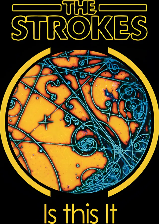 The Strokes - Is This It Turuncu Daire metal tablo