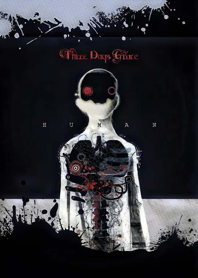 Three Days Grace - Human metal tablo