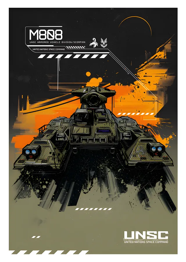 M808 Tank - UNSC metal tablo