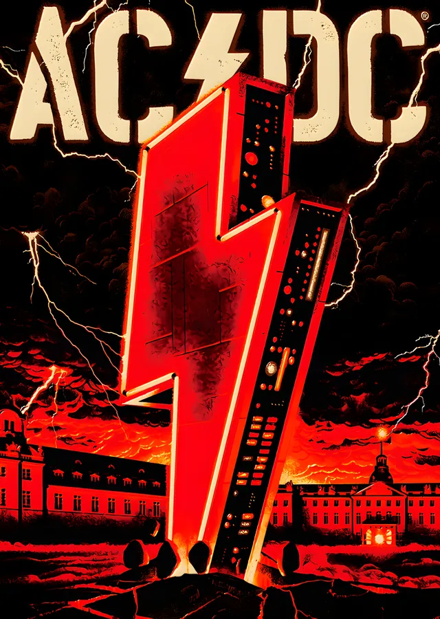 AC/DC - Kırmızı Şimşek metal tablo