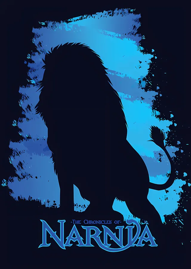 The Chronicles of Narnia: Mavi Aslan Silüeti metal tablo