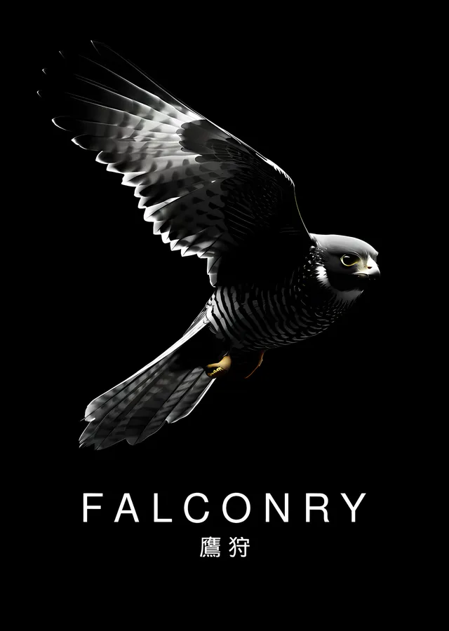 Falconry - Doğan metal tablo