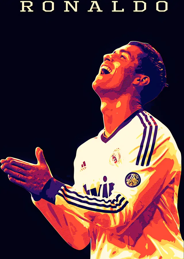 Cristiano Ronaldo - Duotone Zafer Anı metal tablo