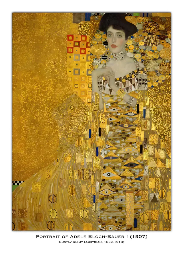 Gustav Klimt - Adele Bloch-Bauer I Portresi metal tablo
