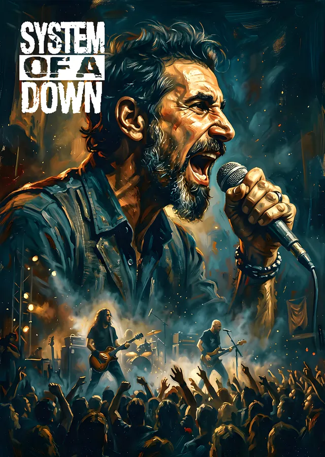 System of a Down - Sahnede metal tablo