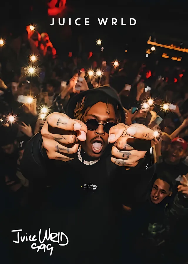 Juice WRLD - Kalabalığın Önünde metal tablo