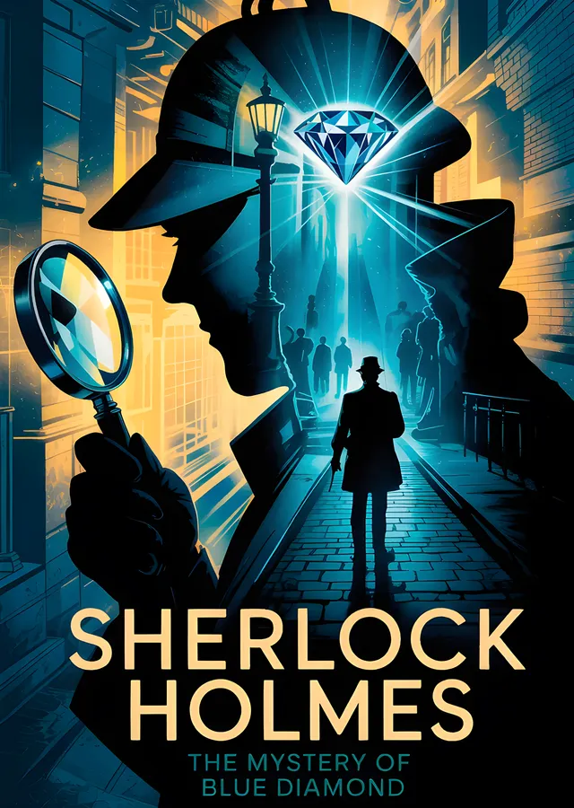 Sherlock Holmes - Mavi Elmas Gizemi metal tablo