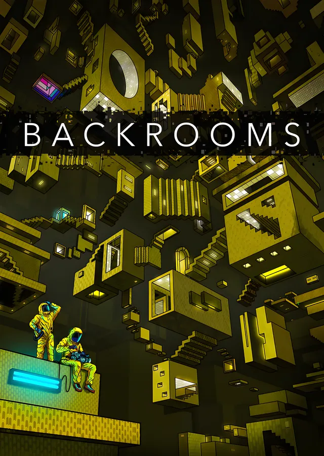 Backrooms - İzometrik Sonsuz Labirent metal tablo