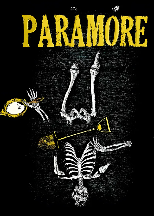 Paramore - İskelet Afişi metal tablo