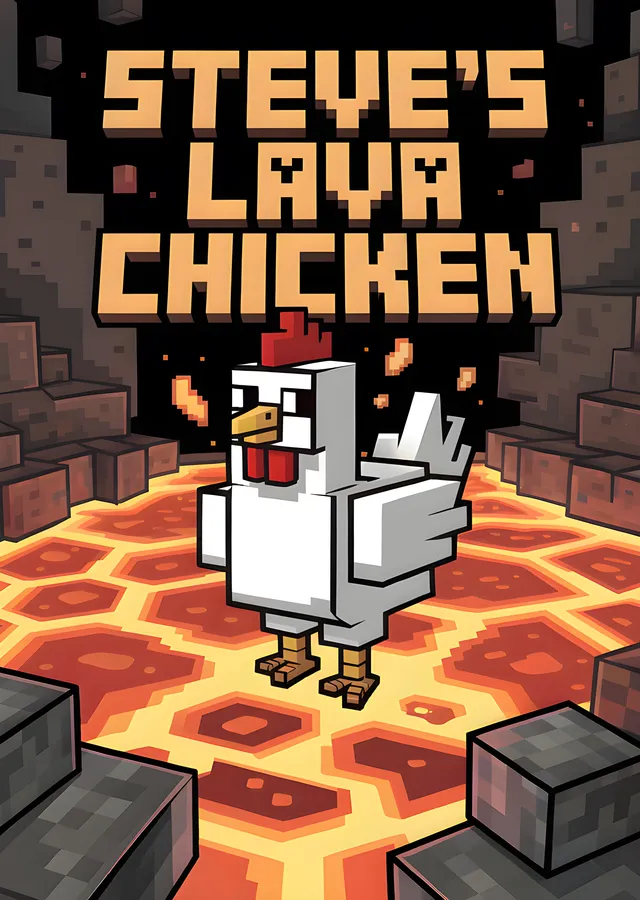 Minecraft - Steve's Lava Chicken metal tablo