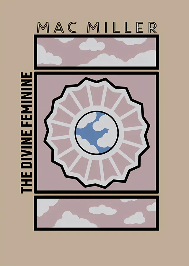 Mac Miller - The Divine Feminine Minimal Künye metal tablo
