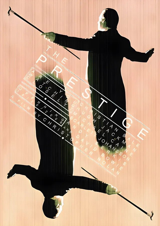The Prestige - Bastonlu Siluet metal tablo