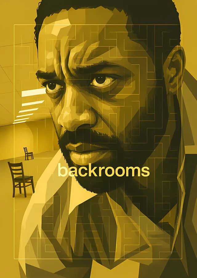 Backrooms - Chiwetel Ejiofor ve Boş Oda metal tablo