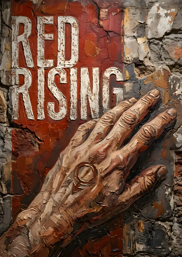 Red Rising - Taş Duvar metal tablo