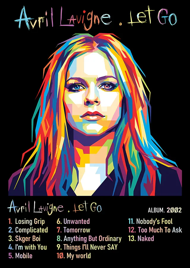 Avril Lavigne - Let Go Künyesi metal tablo