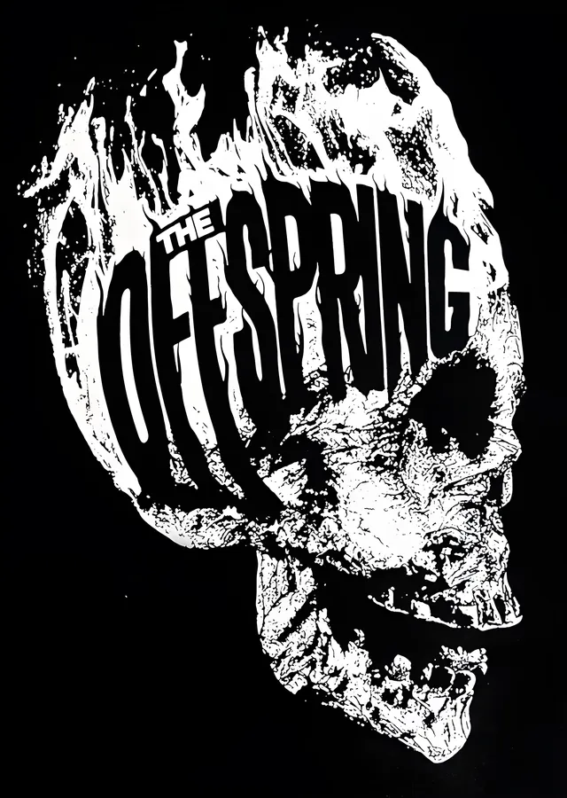 The Offspring - Beyaz Kuru Kafa metal tablo