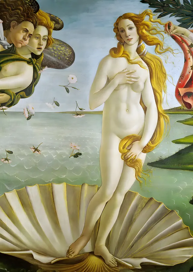 Botticelli - Venüs'ün Doğuşu metal tablo