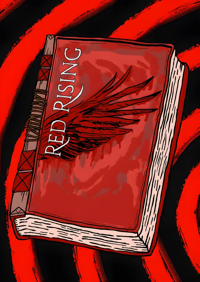 Red Rising - Kitap Kapağı metal tablo