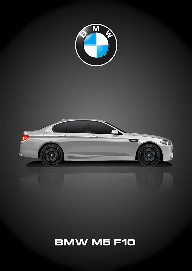 BMW M5 F10 · Arma ve Yansıma metal tablo