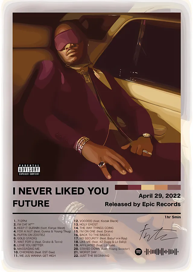 Future - I Never Liked You metal tablo