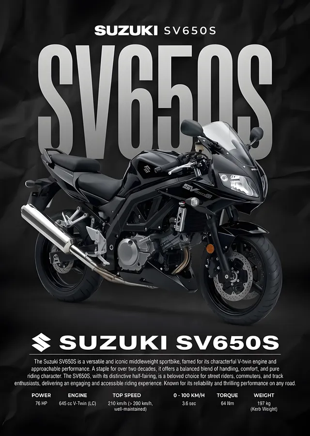 Suzuki SV650S metal tablo