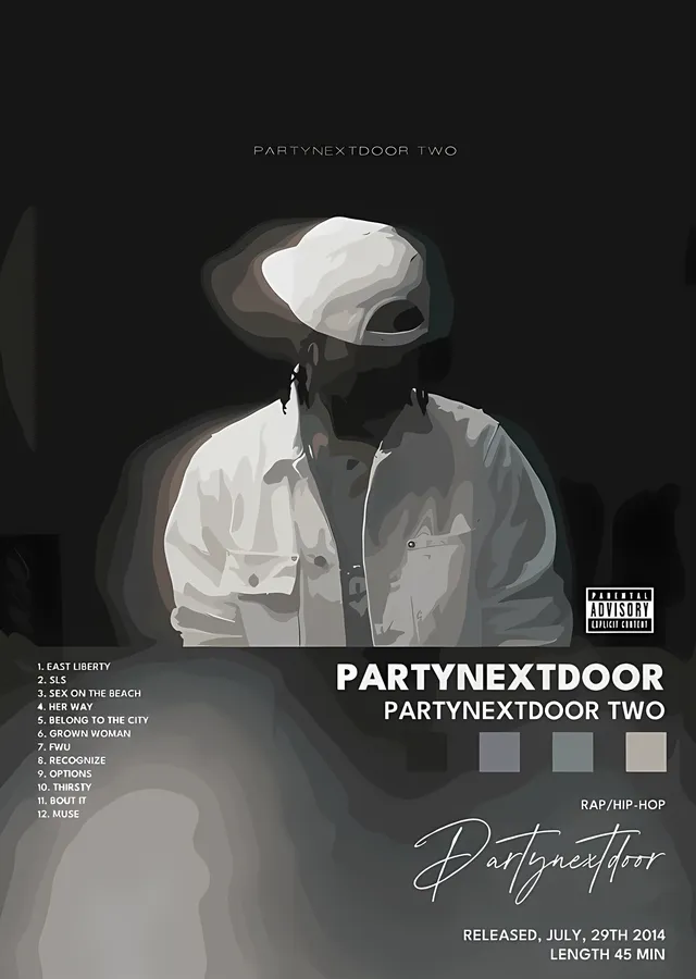 PARTYNEXTDOOR TWO - Albüm Kartı metal tablo