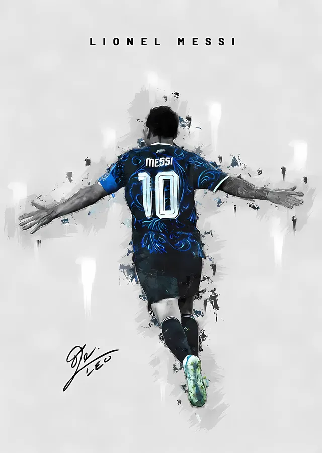 Lionel Messi - Kollar Açık metal tablo