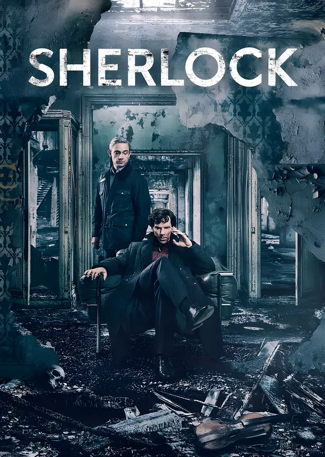 Sherlock - Yıkıntıda İkili Afiş metal tablo