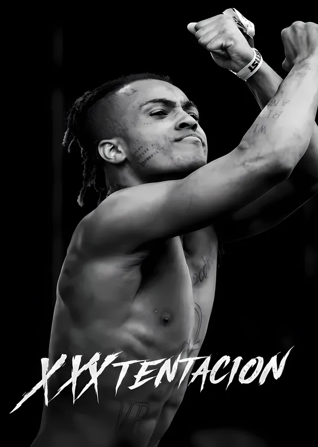 XXXTentacion - Siyah Beyaz Zafer Duruşu metal tablo