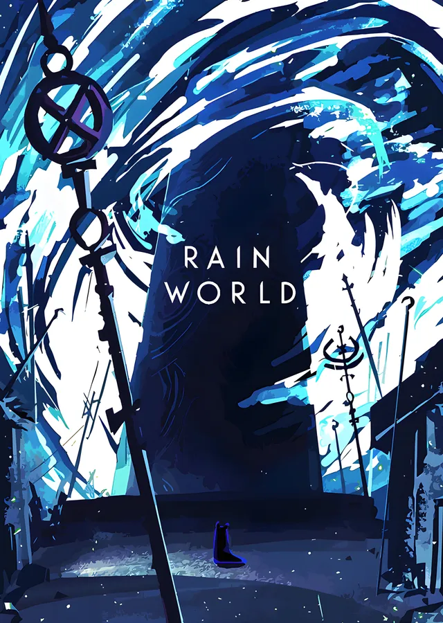 Rain World: Mavi Yağmur Sahnesi metal tablo