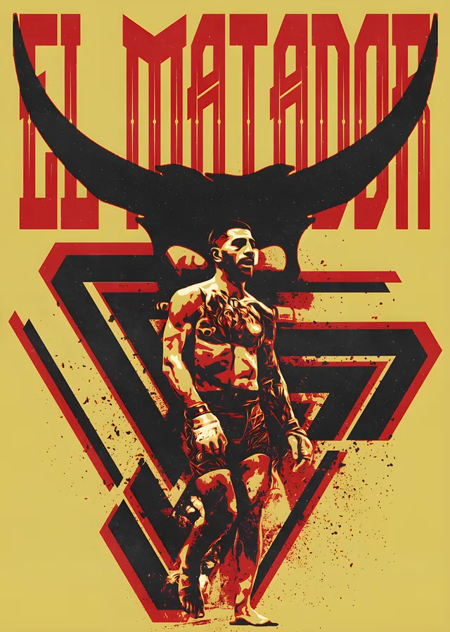 Ilia Topuria - El Matador Amblemi metal tablo
