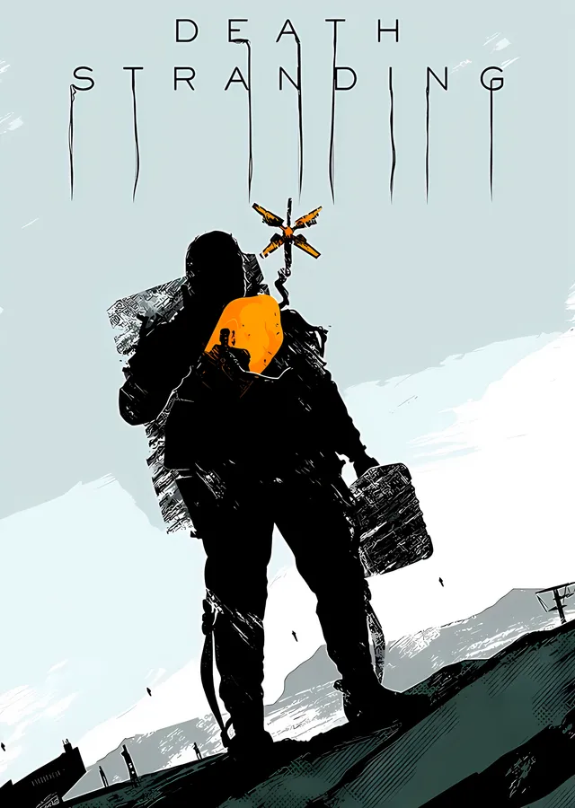 Death Stranding - Kurye Silüeti metal tablo