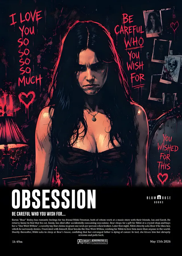 Obsession - Gerilim Afişi metal tablo