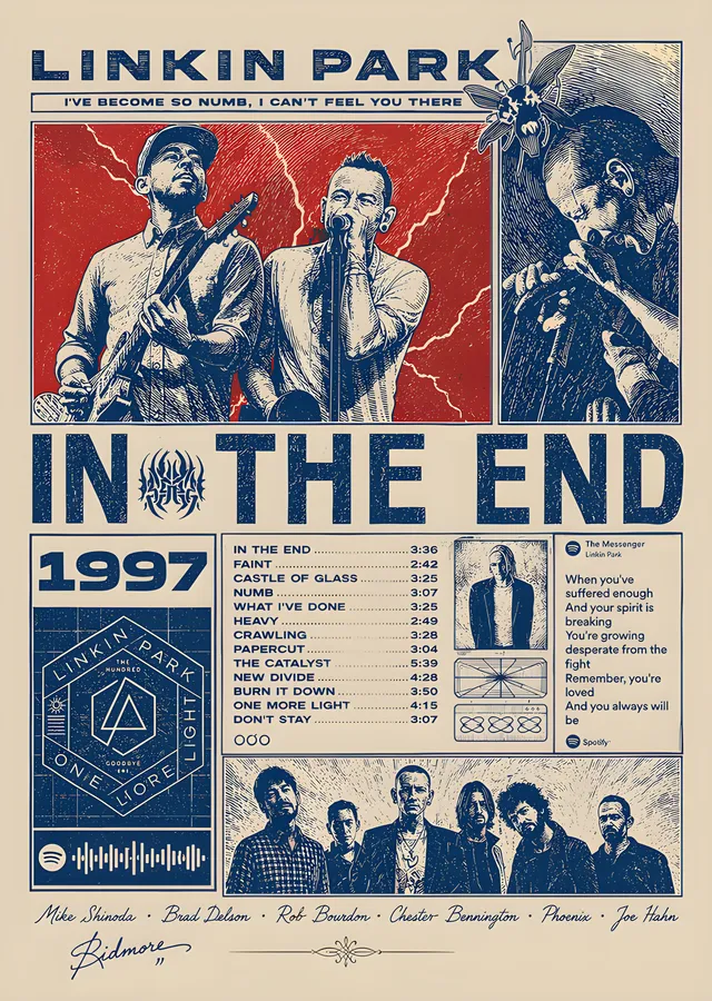 Linkin Park - In The End metal tablo