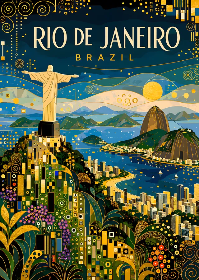 Rio de Janeiro - Dekoratif Afiş metal tablo