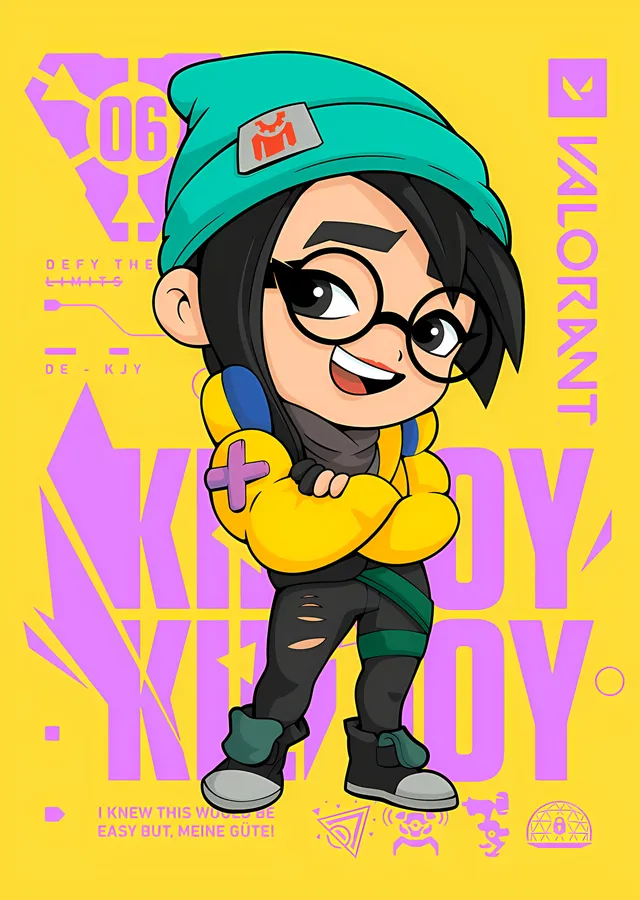 Valorant - Killjoy Chibi Afişi metal tablo