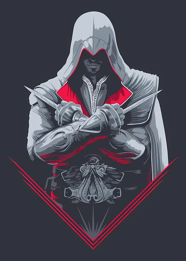 Assassin's Creed - Kırmızı Yakalı Suikastçı metal tablo