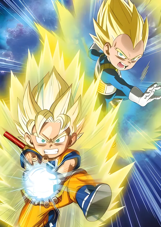 Dragon Ball Daima: Vegeta ve Goku metal tablo