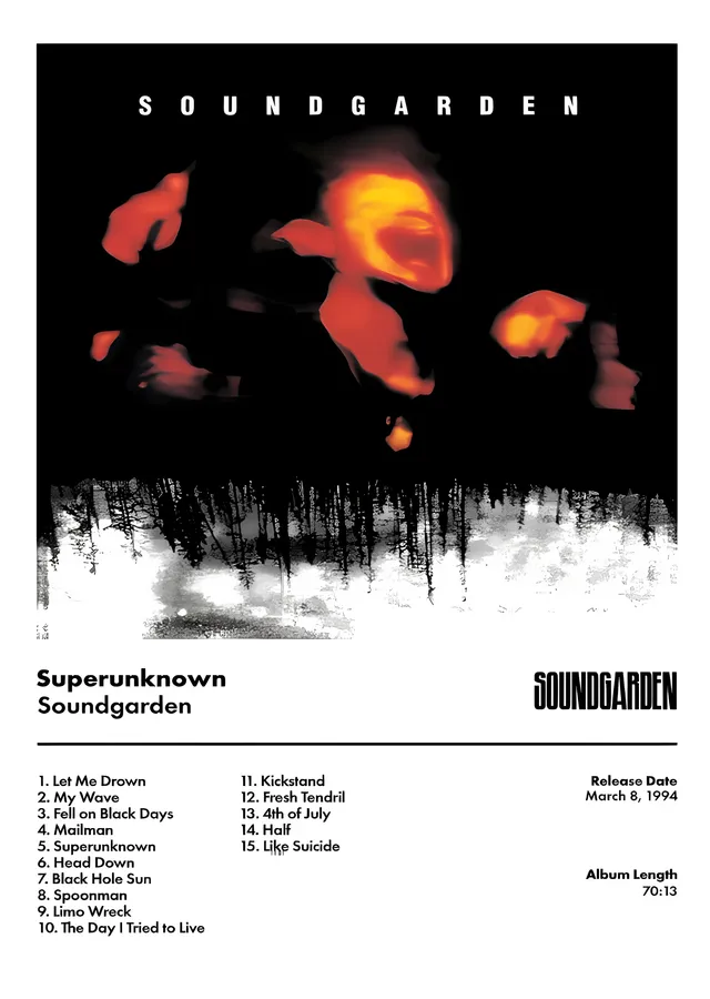 Soundgarden - Superunknown metal tablo