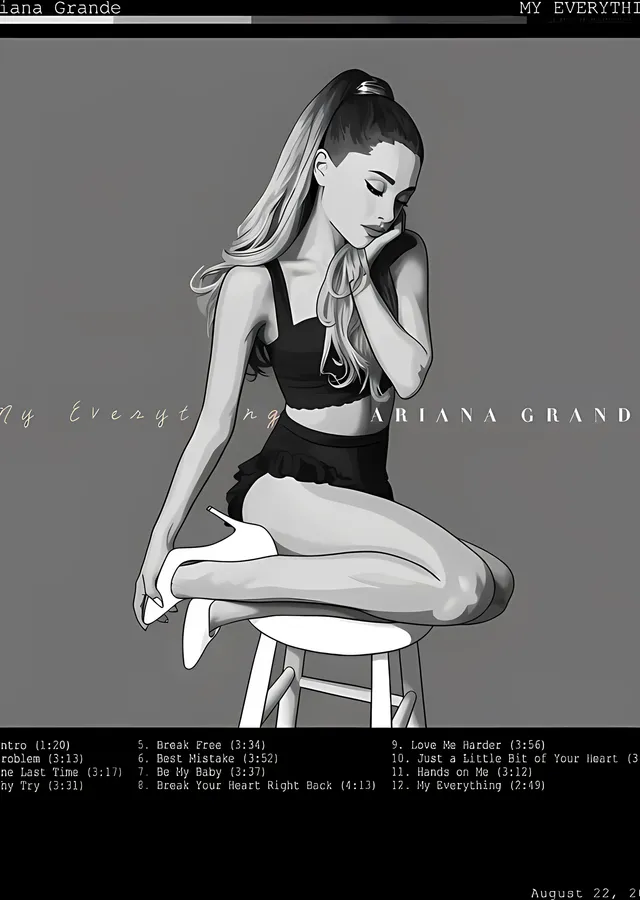 Ariana Grande - My Everything metal tablo
