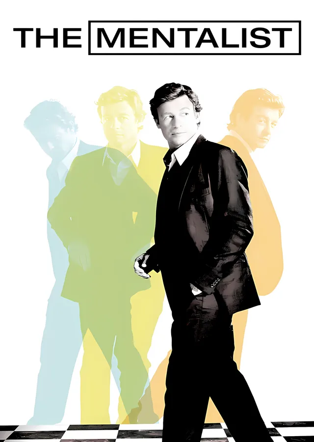 The Mentalist - Renkli Siluetler metal tablo